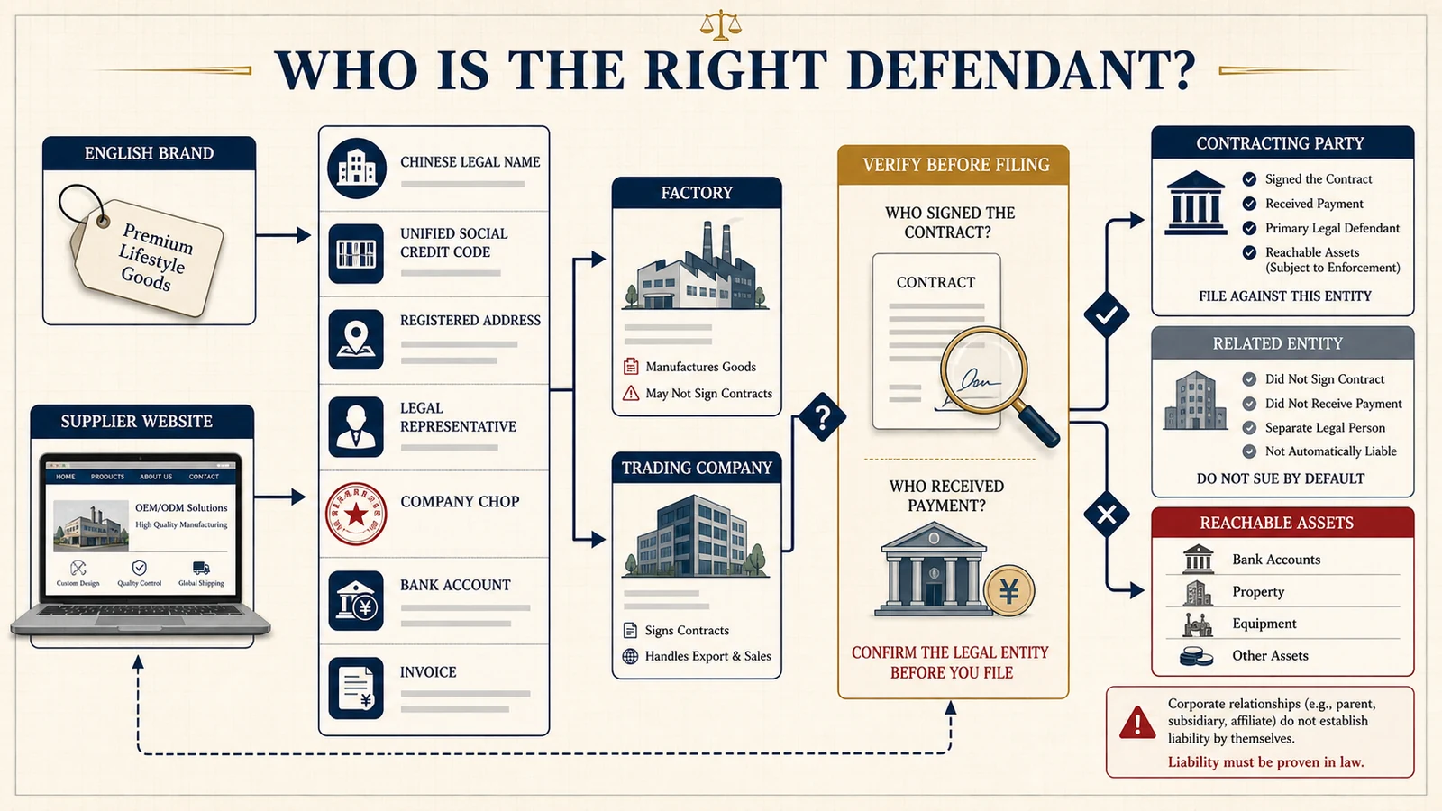 Identifying the correct Chinese legal entity before filing